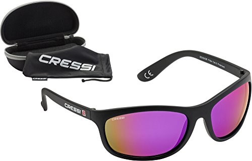 Cressi ROCKER okulary przeciwsłoneczne sportowe męskie, polaryzacyjne, twardy futerał, fioletowy, M XDB100015