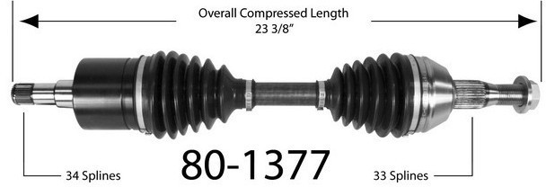 EMPI Półoś napędowa przednia prawa 80-1377