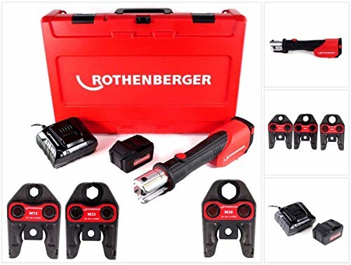 ROTHENBERGER 100001927, Romax 4000 zestaw m15-22-28 mm, 4 Ah. EU