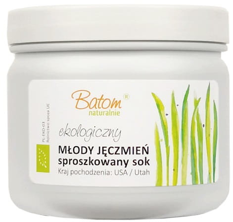 BATOM (dżemy, soki, kompoty, czystek) MŁODY JĘCZMIEŃ SOK SPROSZKOWANY BIO 100 g - BATOM