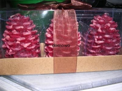 ŚWIECZKA ŚWIECZKI 3 SZYSZKI -super !!!