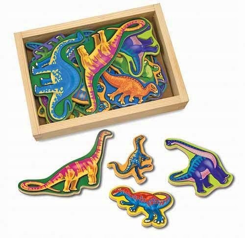 Melissa Doug 10476 Drewniane Magnesy Dinozaury