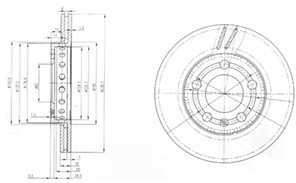 Delphi Tarcza hamulcowa BG3695