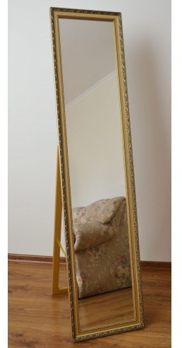 Łukasz Ochwat Alfaram Lustro stojące w ozdobnej drewnianej ramie 4001 - kolor ramy do wyboru, Lustro stojące w ramie drewnianej: 50x150