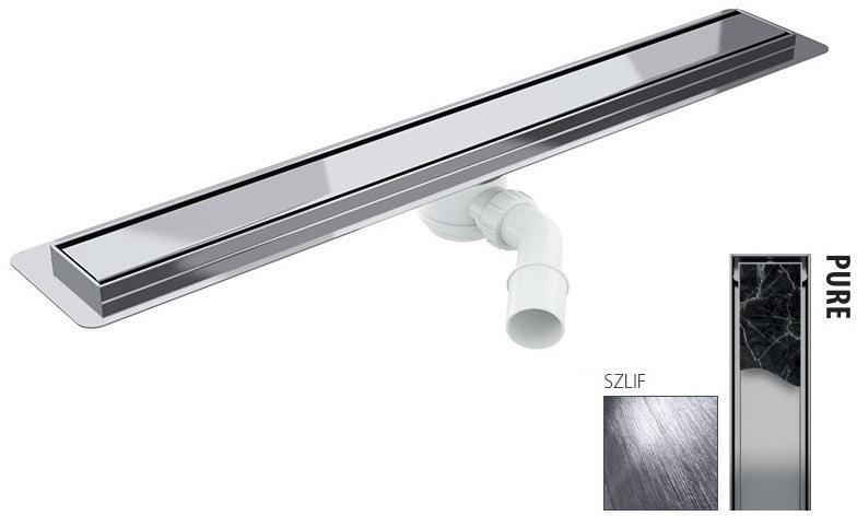 Wiper New Premium Pure Zestaw Odpływ liniowy 80 cm szlif 100.1973.02.080