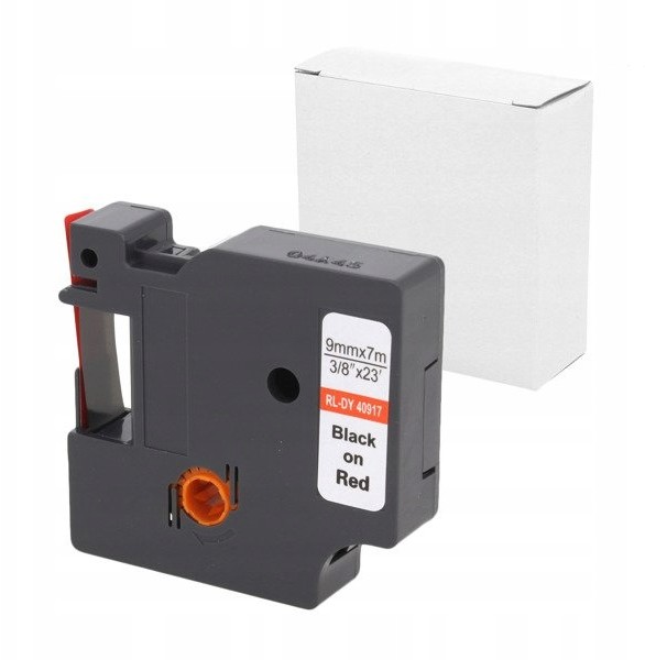 Dymo Taśma zamiennik D1 40917 9mm czerwona/czarny