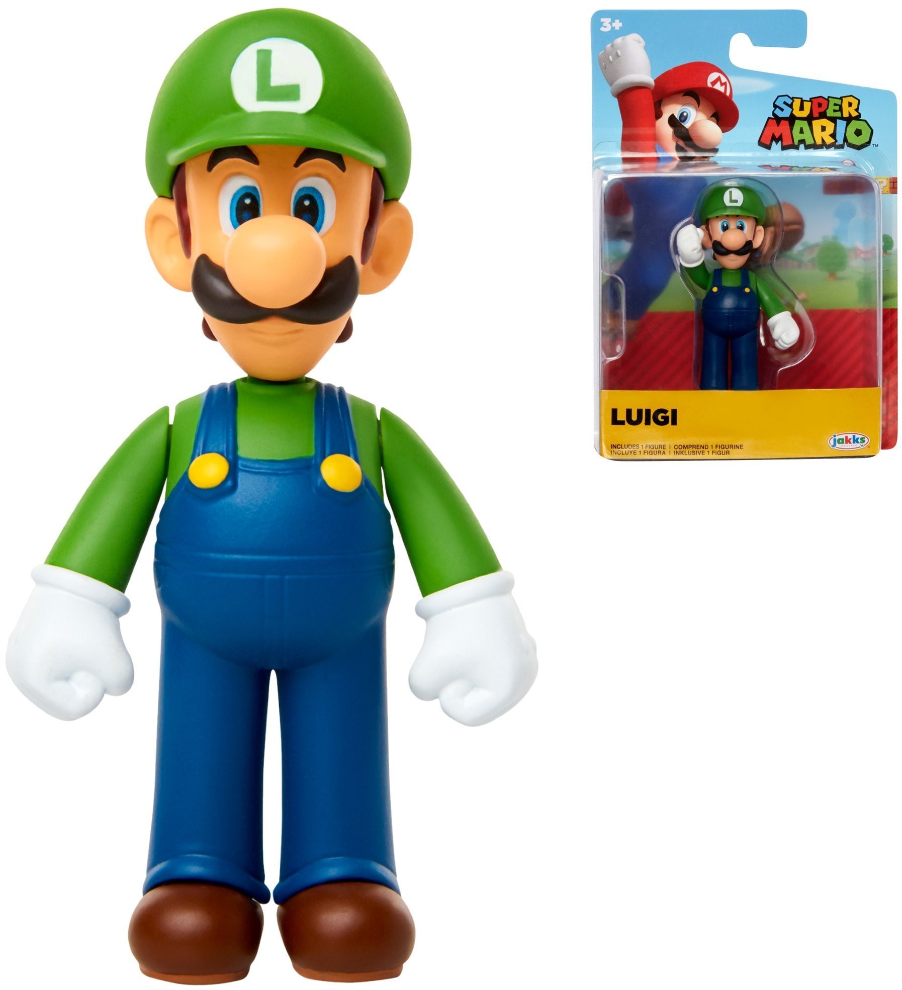 Jakks Pacific Super Mario figurka Luigi 7 cm 40130