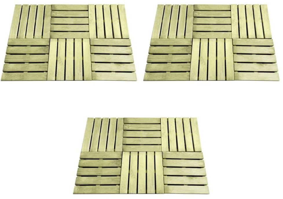 shumee Płytki tarasowe 18 szt. 50 x 50 cm drewno zielone