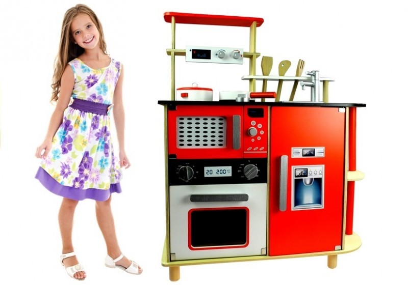 Lean Toys Kuchnia drewniana 78cm Zosia + Akcesoria kuchenne