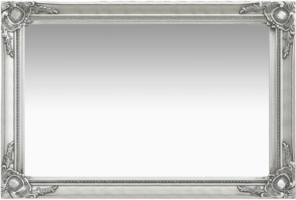 vidaXL Lustro ścienne w stylu barokowym, 60x40 cm, srebrne