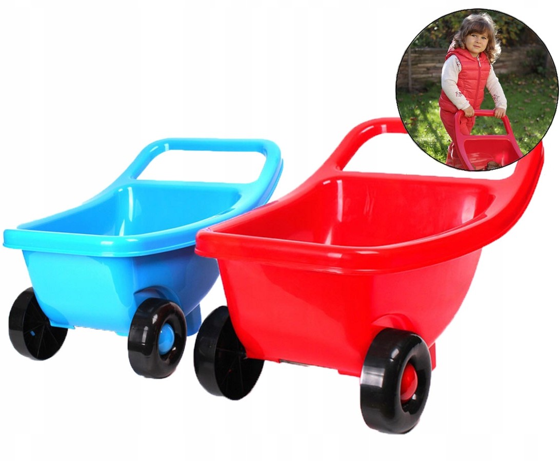 Taczka Dla Dzieci Kolorowa Do Zabawek Domu Ogród