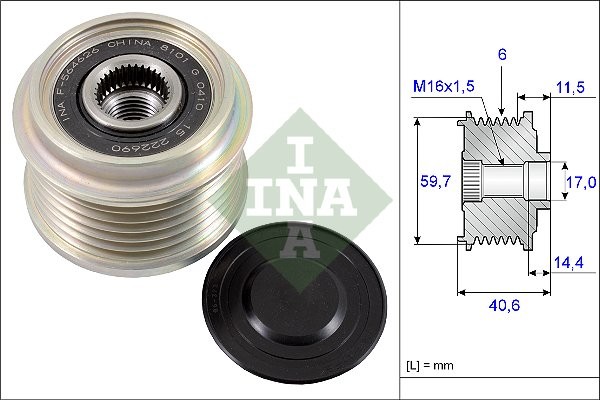 INA Alternator - sprzęgło jednokierunkowe INA 535 0227 10