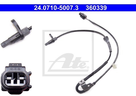 ATE Czujnik, prędkosć obrotowa koła 24.0710-5007.3