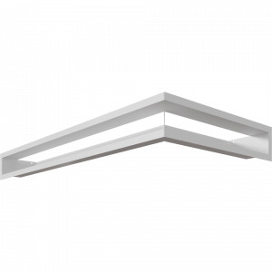 Kratki.pl LUFT narożny lewy biały 80x40x9 LUFT/NL/9/8040/45S/B