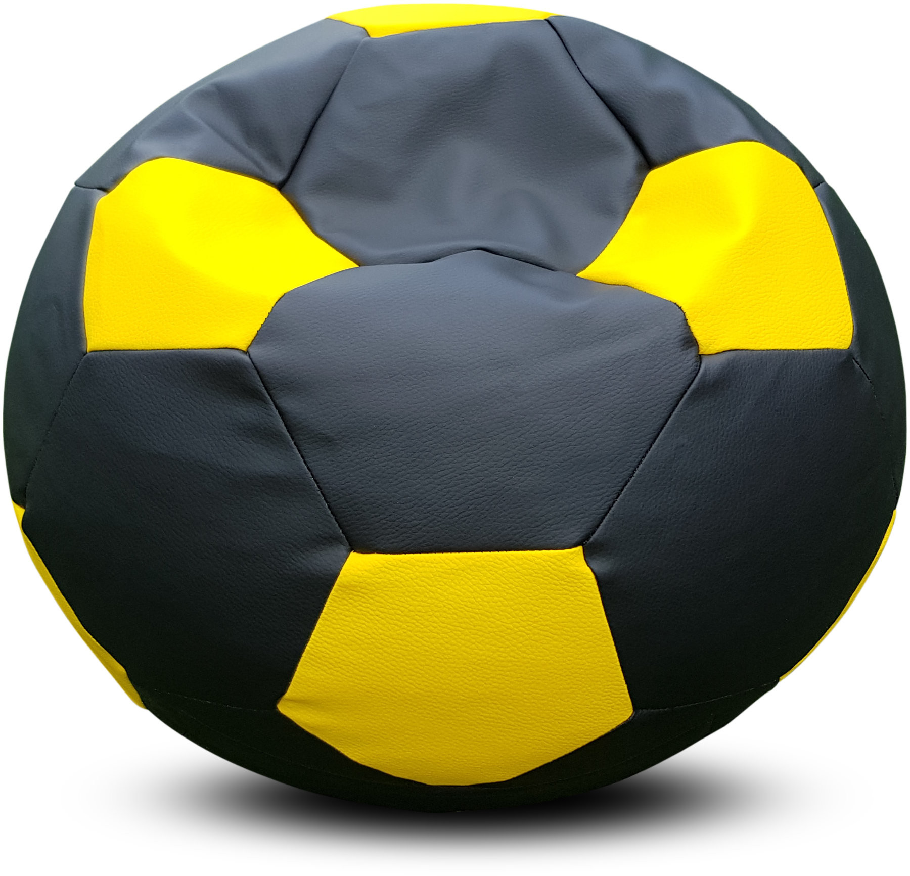 Pufa piłka XL worek czarno-żółta