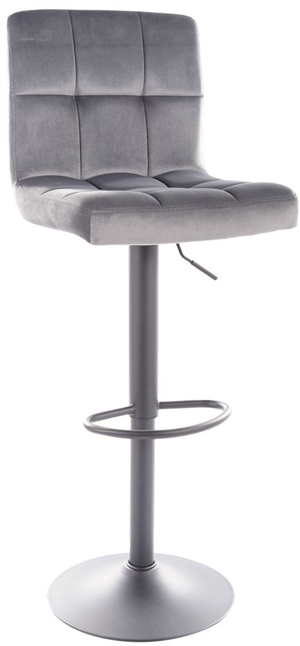 Signal Meble HOKER C105 VELVET CZARNY STELAŻ / SZARY 14 C105VCSZ