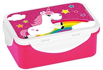 infinite by GEDA LABELS Infinite by GEDA LABELS 15898 jednorożec Kids 4-krotne zamknięcie na klips Lunch Box, tworzywo sztuczne, wielokolorowa, 16,3 x 10,5 x 6,5 cm 15898