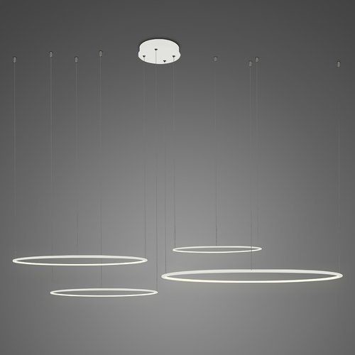Altavola Design Lampa wisząca Nowoczesna lampa wisząca LED biała Altavola Ledowe okręgi okręgi LED LA084/CO4_100_in_3k_white_dimm LA084/CO4_100_in_3k_white_dimm