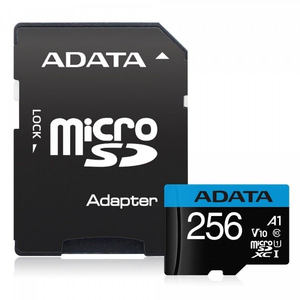ADATA ADATA microSD Premier 256GB UHS1/CL10/A1+adapter AUSDX256GUICL10A1-RA