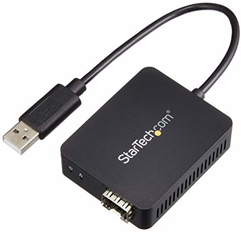 StarTech com com konwerter optyczny USB na światłowodowy - otwarty SFP - 100 Mbps - Windows i Linux - Adapter USB na Ethernet - adapter sieciowy USB (US100A20SFP) US100A20SFP