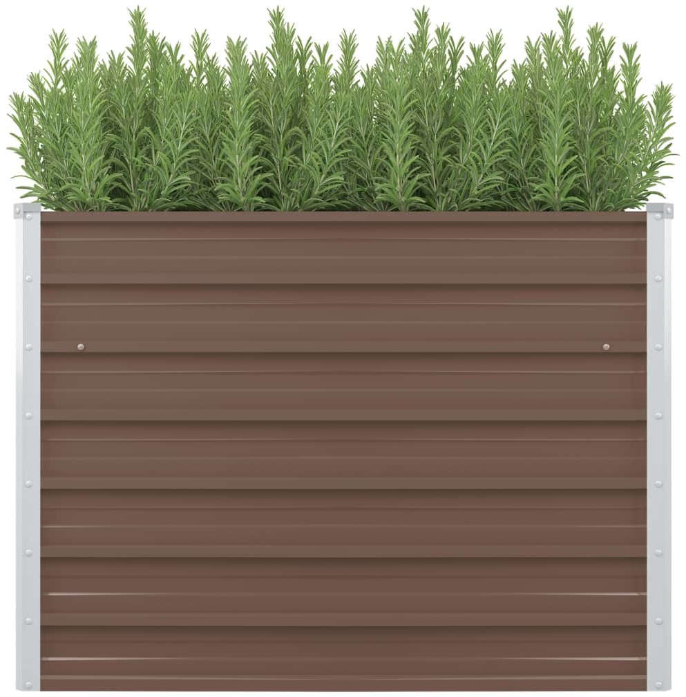 vidaXL Donica ogrodowa, brązowa, 100 x 40 x 77 cm, galwanizowana stal