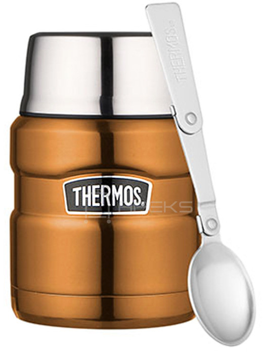 Thermos King 0,47l oryginalny profesjonalny termos na jedzenie z łyżką - miedziany THR128088