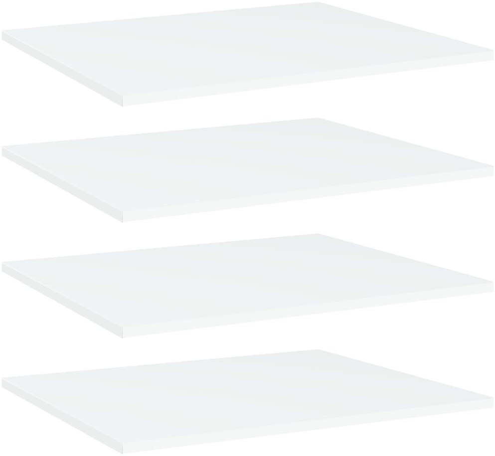 vidaXL Półki na książki, 4 szt., białe, 60x50x1,5 cm, płyta wiórowa