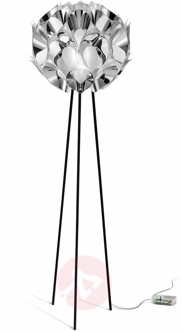 Slamp Designerska lampa stojąca FLORA, srebrna
