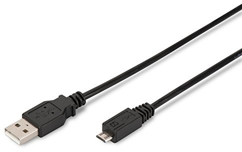 Ewent kabel USB 2.0 wtyczka typ A/O szer./Micro USB Port, ładowania i synchronizacji do smartfona Samsung Galaxy, urządzeń nawigacyjnych, aparaty cyfrowe, MP3, podwójnie ekranowany, AWG 28, z miedzi, EW-UAB (EW-UAB-005-MC)