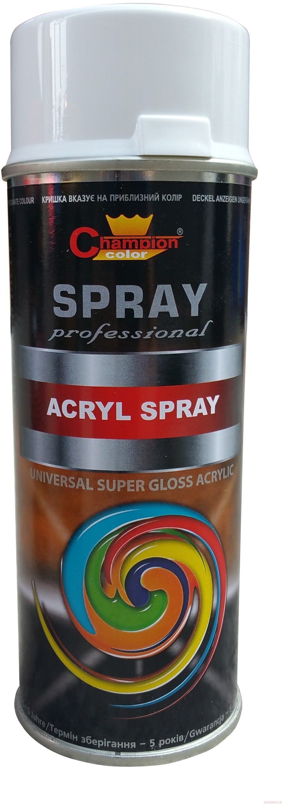Champion Champion Farba Acryl Super 400ml RAL9003 biały super połysk aerozol 5905179470812
