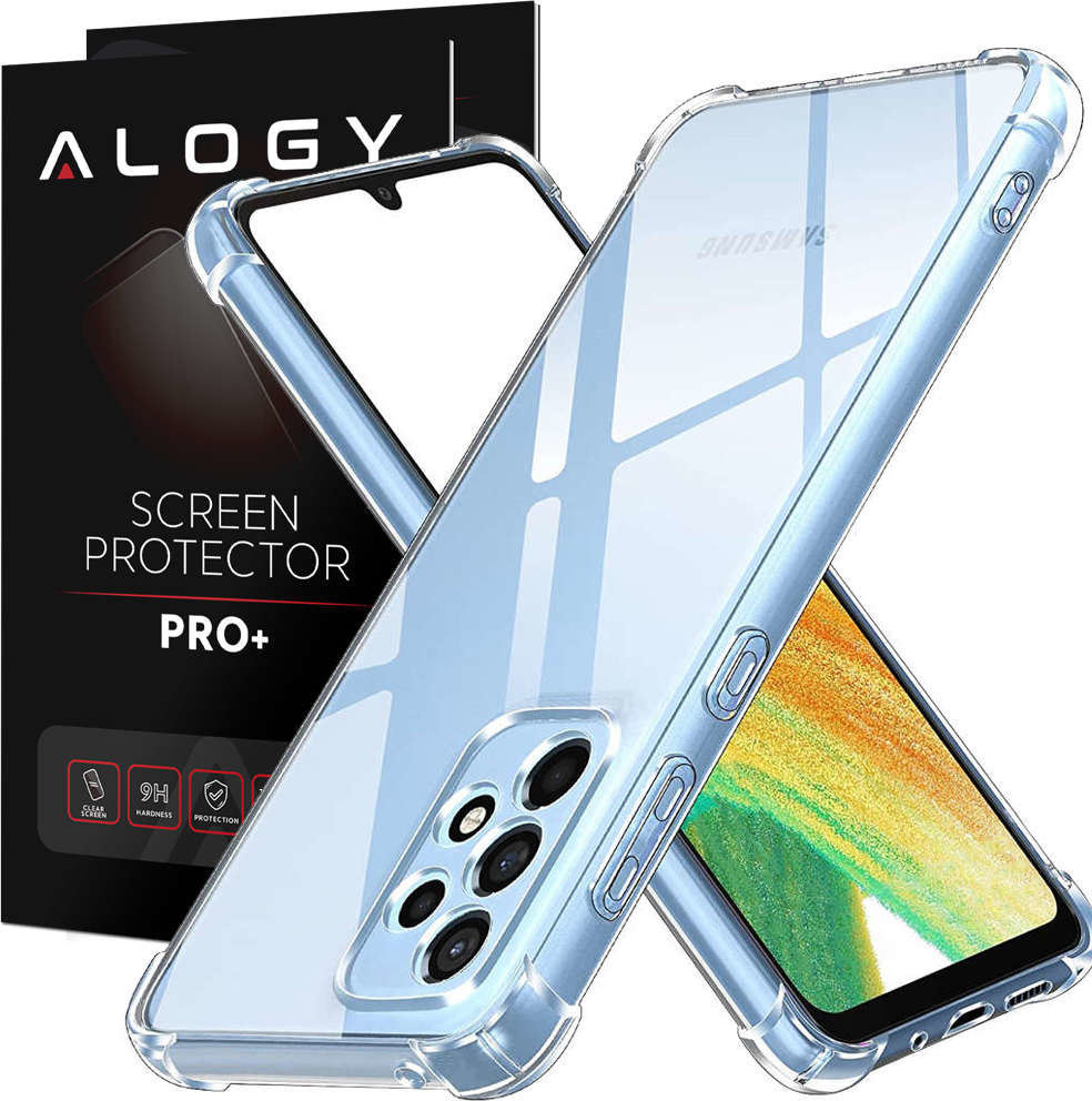 Alogy Etui pancerne ShockProof Case do Samsung Galaxy A73 A73 5G Clear + Szkło