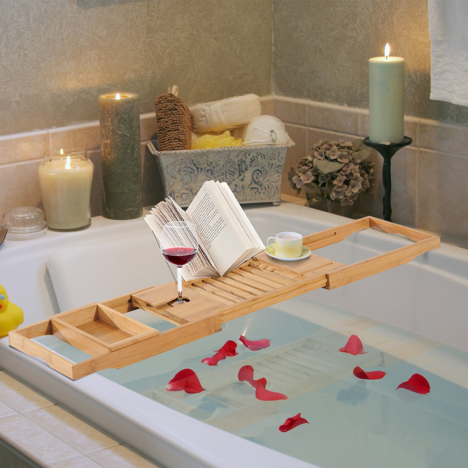 FENIKS Homcom HOMCOM 75-109 CM NA WANNĘ BAMBUSOWA