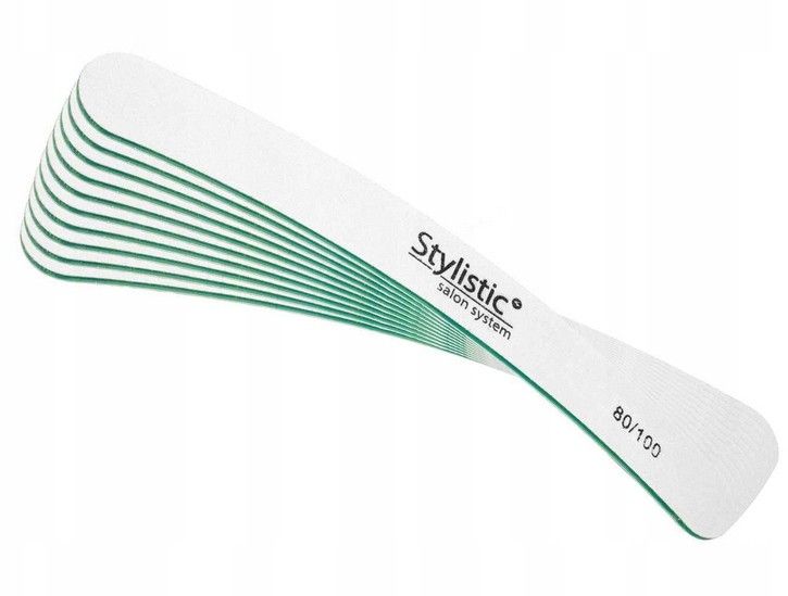 Pilnik Do Paznokci Stylistic Slim Banan 80/100 x10