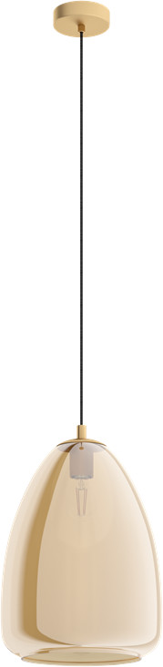 Eglo Alobrase 98647 lampa wisząca zwis oprawa 1x40W E27 bursztynowa