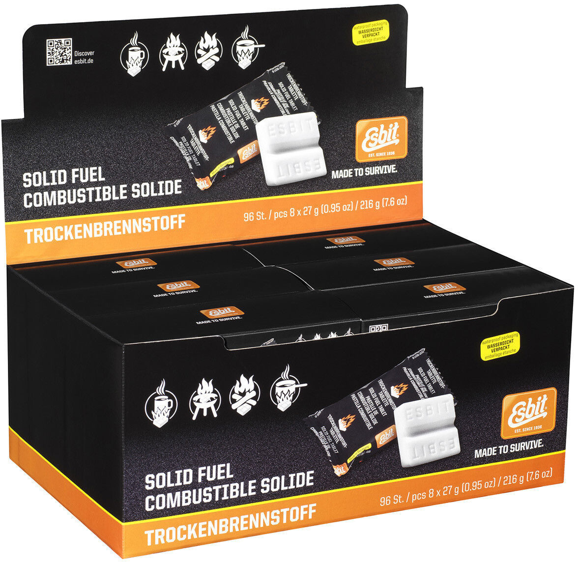 Esbit Paliwo stałe do kuchenek turystycznych Solid Fuel 8x 27 g