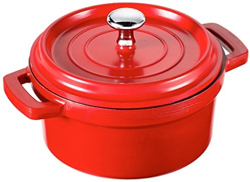 Lacor 25909 okrągły Czerwony garnek do pieczeni odlewania aluminiowa średnica 9,5 cm 25909