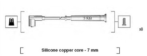 MAGNETI MARELLI Zestaw przewodów zapłonowych MAGNETI MARELLI 941045270514