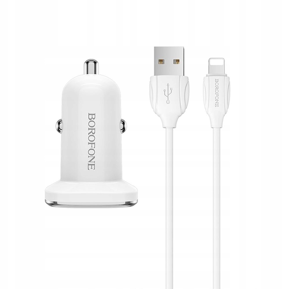 Borofone Ładowarka samochodowa BZ12 Lasting 2USB 2