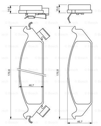 Bosch Zestaw klocków hamulcowych, hamulce tarczowe 0 986 494 313