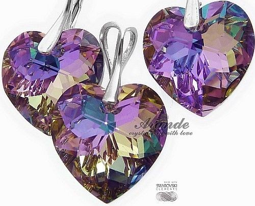 Arande Swarovski Komplet SREBRO VITRAIL CERTYFIKAT 3574758543