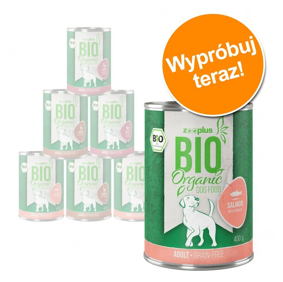 Zooplus Bio Bezzbożowy pakiet mieszany Bio - 6 x 400 g