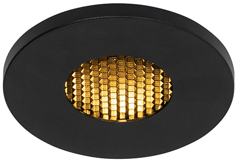 QAZQA Nowoczesna oprawa do wbudowania łazienkowa czarna IP54 - Shed Honey