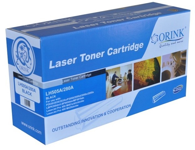Orink Toner CE505A/280A do drukarek HP P2030 / P2050 LaserJet Pro 400 M401a / M425dn / Canon LBP6300dn | Black | 2700str. LH505A/280A OR orink_CE505A/CF280A OR