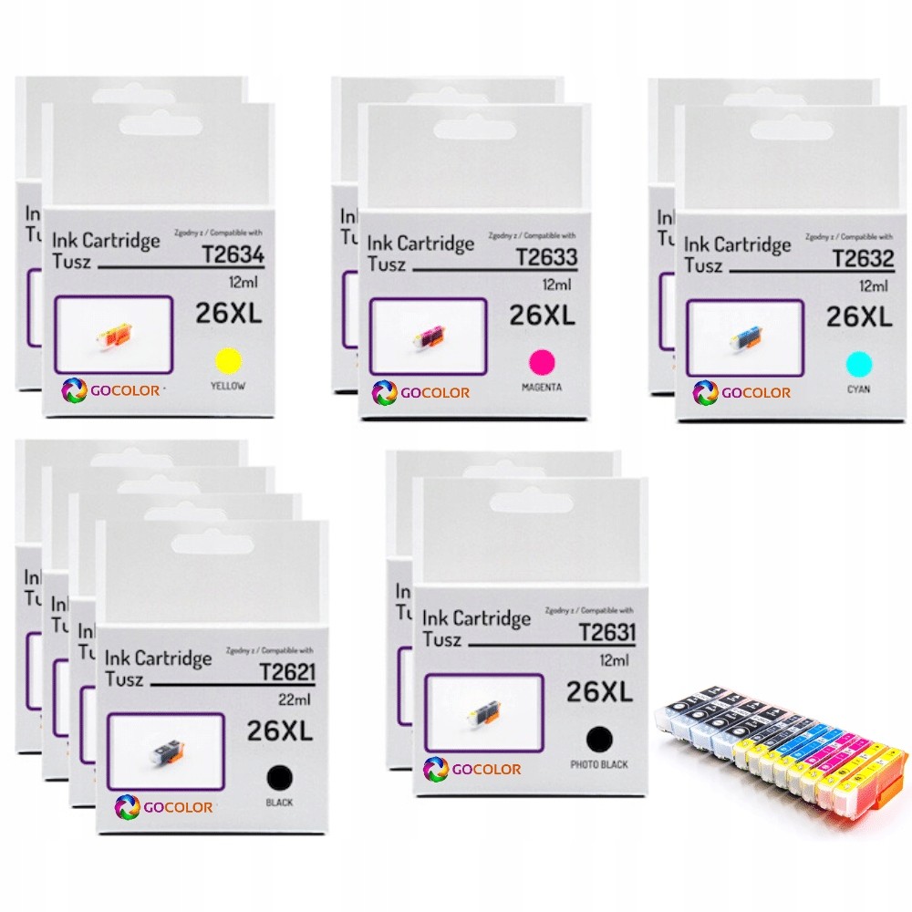 12 X tusz zamienny z Epson 26XL Expression XP-720