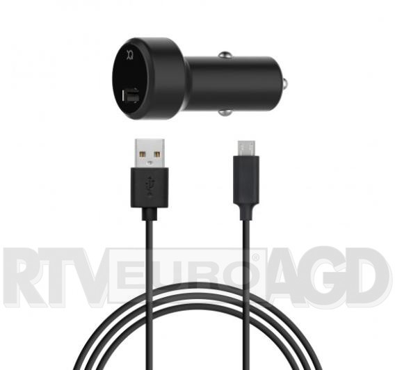 Xqisit Car Charger 2,4A USB-microUSB czarny 31527