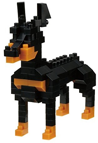 Nanoblock Znane Rottweiler, Building Set konstrukcji zabawki, cegła, brązowa