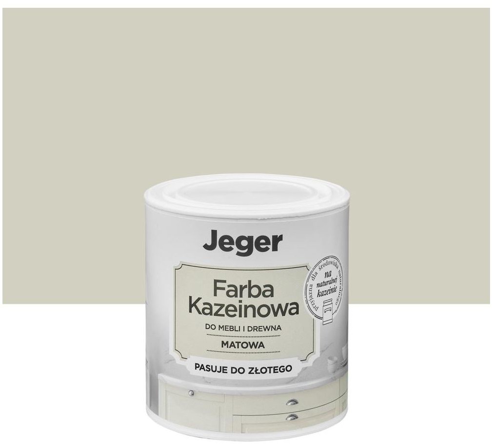JEGER Farba kazeinowa 0.5 l pasuje do złotego matowa Jeger