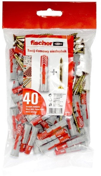 Fischer Kołek uniwersalny Duopower 8 x 40 z wkrętem 40 szt. 547456