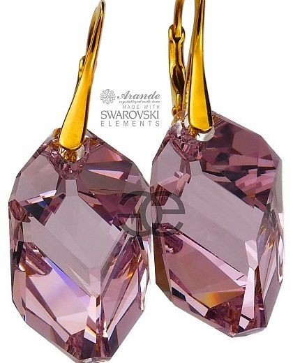 Arande SWAROVSKI kolczyki LIGHT AMETHYST ZŁOTE SREBRO 4578343307