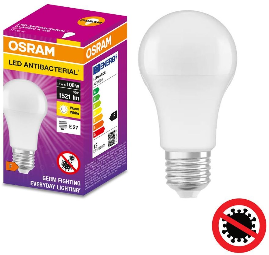 Osram LED Żarówka antybakteryjna A100 E27/13W/230V 2700K -